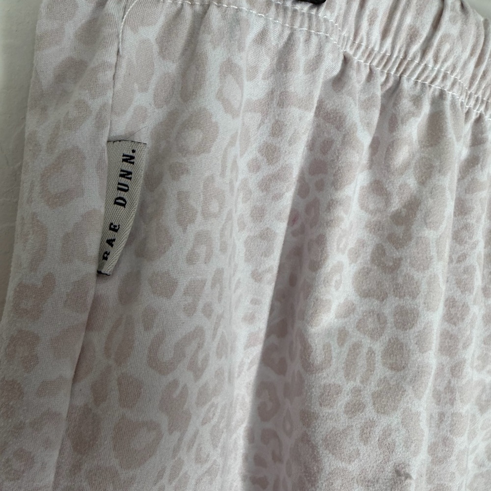 Rae Dunn Pink ‘BLESSED’ Leopard Print Pajama Shorts - Picture 7 of 8